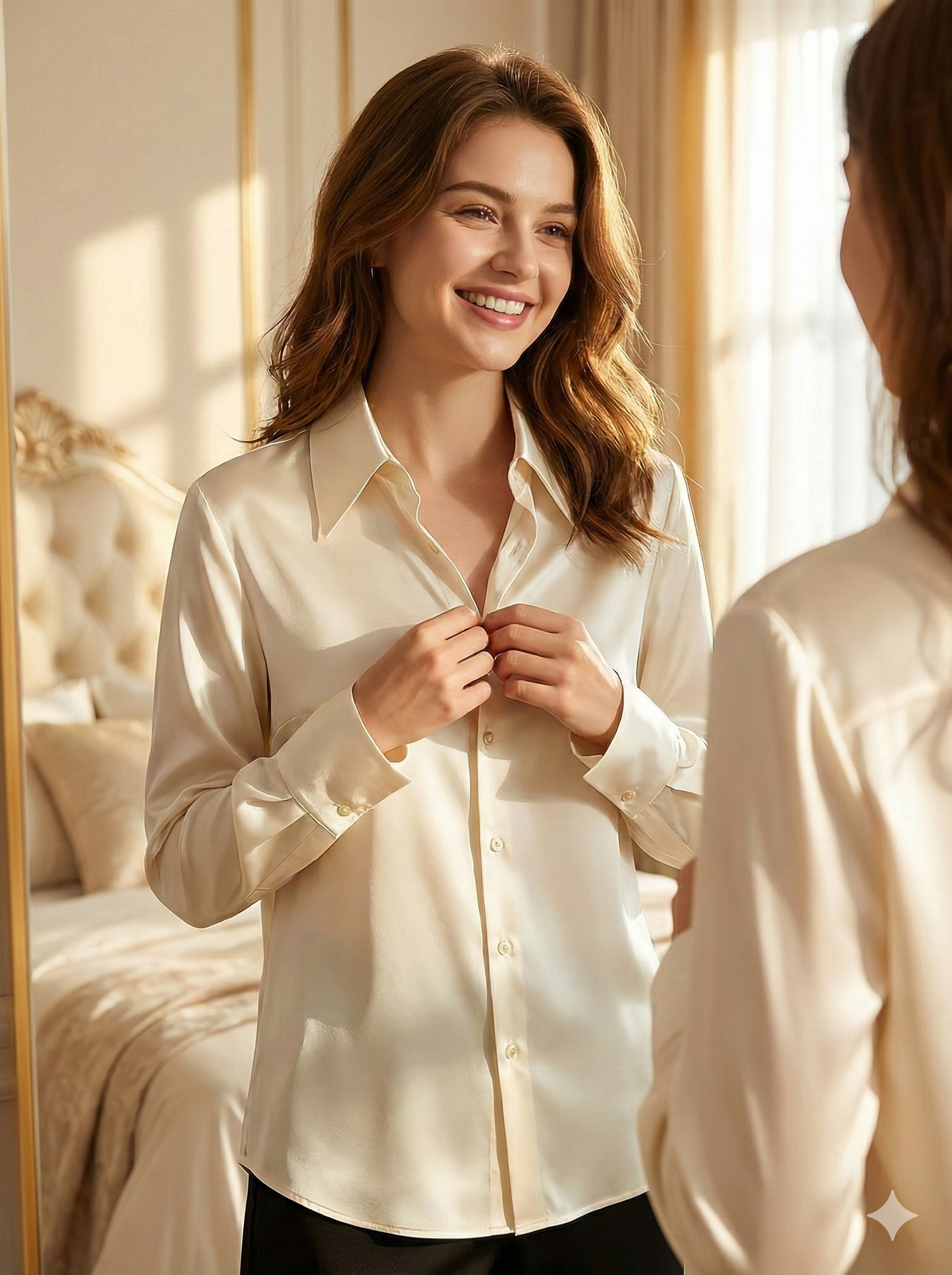Chemise Femme en Satin de Luxe