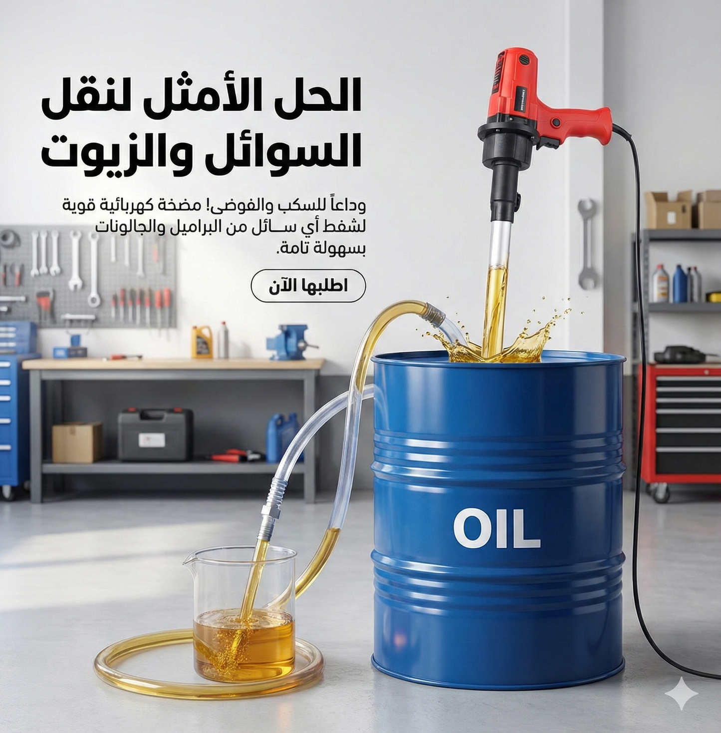 مضخة الشفط الكهربائية المتطورة لنقل الزيوت والسوائل